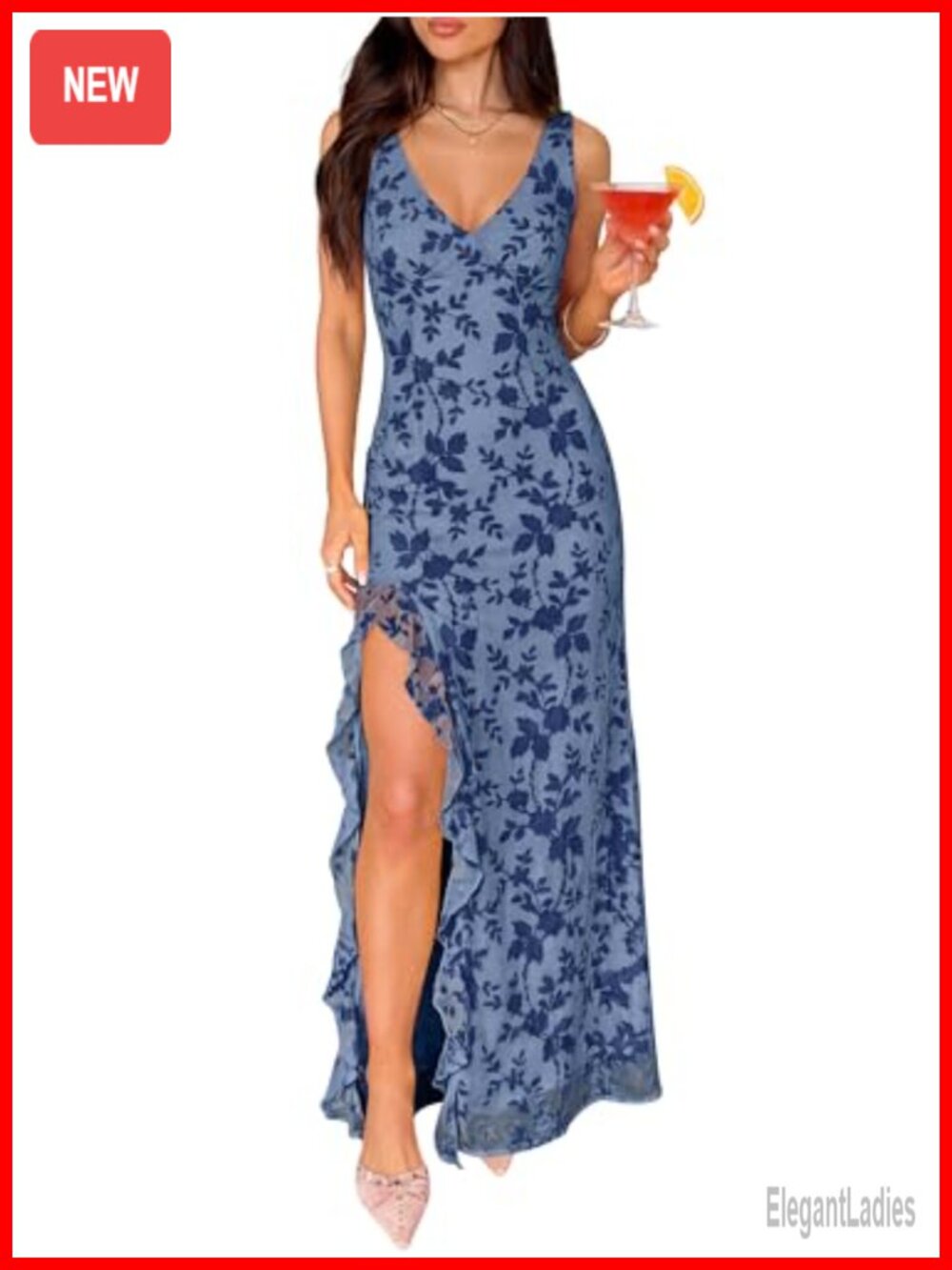 Wedding Guest Semi Formal Mesh Maxi Dress Slim Fit Sleeveless